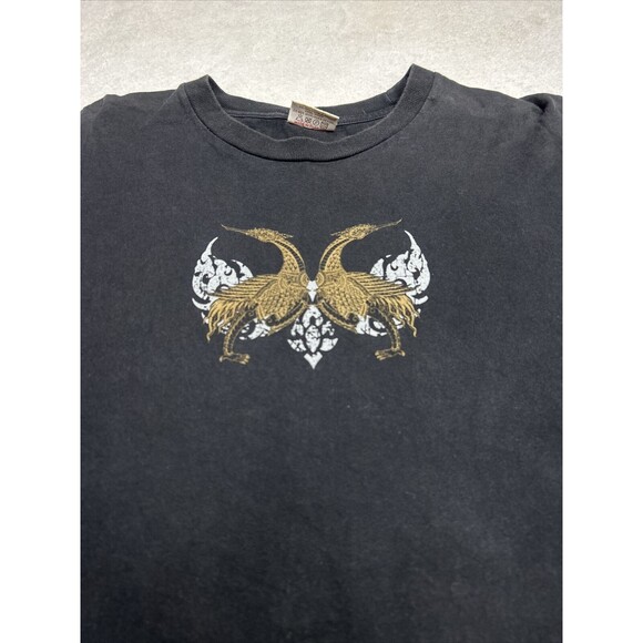 Vintage Thanx Men's Buddhism Graphic Black T-shirt Size XL from Thailand - Picture 2 of 7